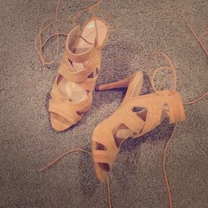 Loeffler Randall lace up 3 1/2 inch sandal